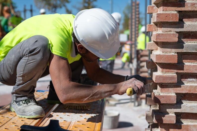 Assentamento de tijolos
